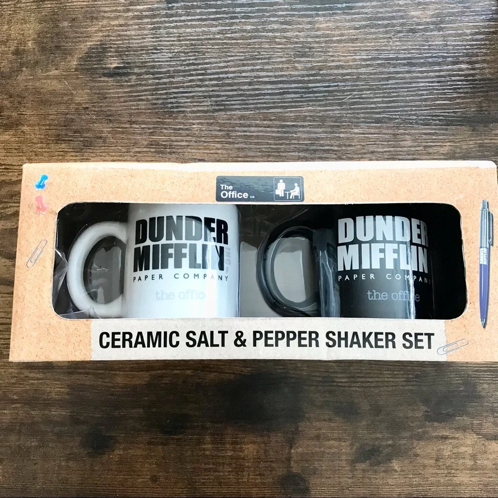 The Office Thunder Mufflin Paper Company Salt and Pepper Shakers